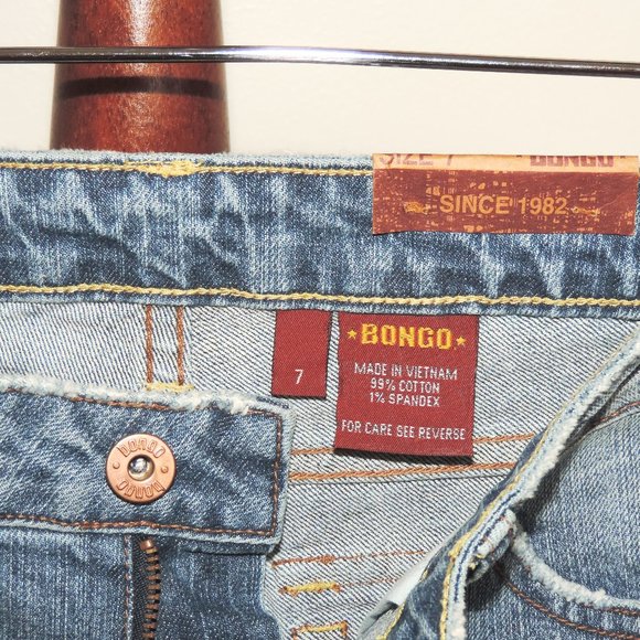 Bongo distressed/destroyed boot cut denim jeans - Picture 3 of 6